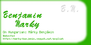 benjamin marky business card