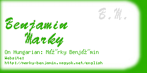 benjamin marky business card